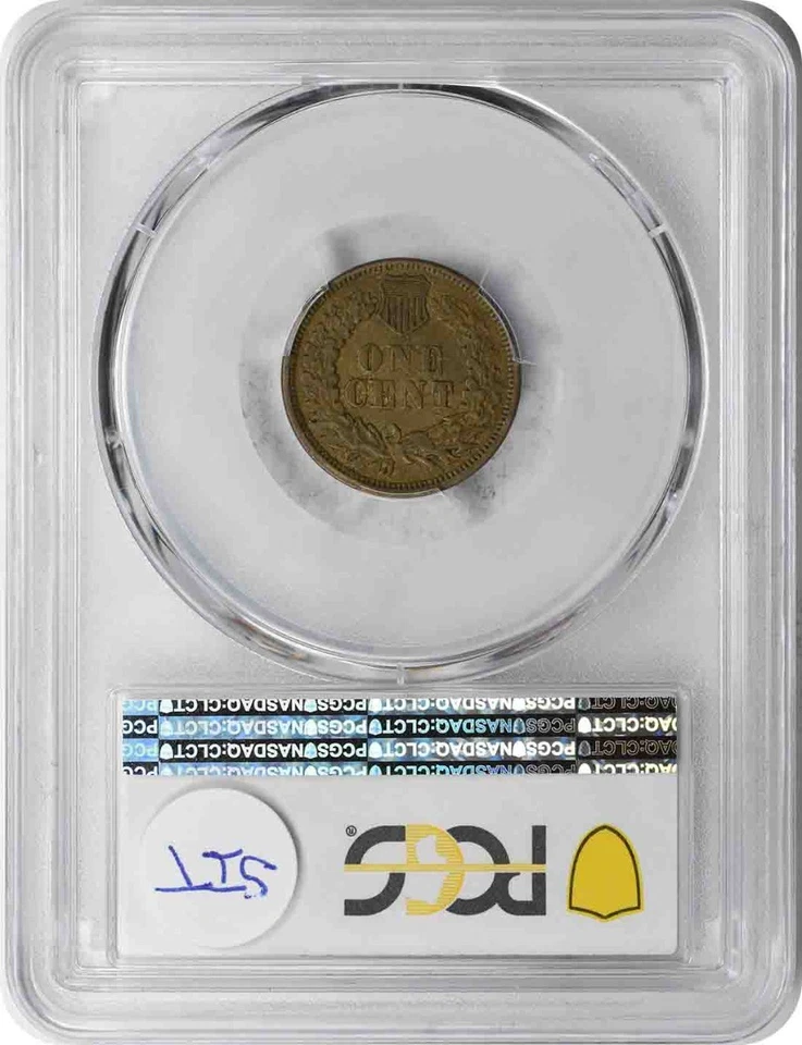 1864 Indian Cent Copper Nickel AU50 PCGS - Image 2 of 2