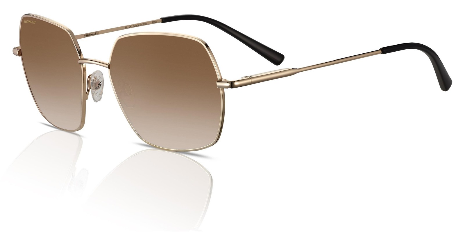 Serengeti Loy SS548004 Drivers Brown Gradient Non Polarised Rose Gold Sunglasses