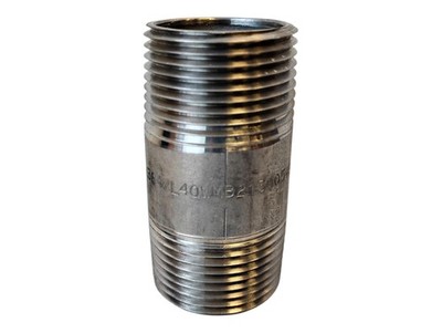 Merit Brass 4016-250 1'' x 2-1/2'' MNPT Sch 40 304 SS Pipe Nipple