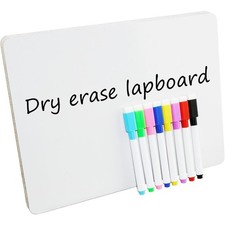 6 Pack Double Sided Dry Erase Lap Board Set, 11.2 x 8.3 Inch Small Whiteboards