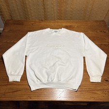 VINTAGE Guess Jeans USA Crew Neck Sweatshirt Size XL Embroidered Logo White USA
