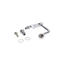 Universal Type Ii Power Steering Pump Mid-mount Bracket Hardline For Gm - Chrome