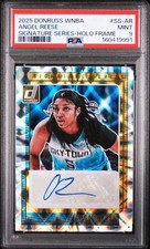 Angel Reese 2025 Panini Donruss Wnba Signature Series-Holo Frame /49 - PSA 9
