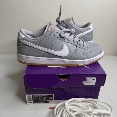 Size 9.5 - Nike SB Dunk Low Pro ISO Orange Label Wolf Grey Gum Very Clean