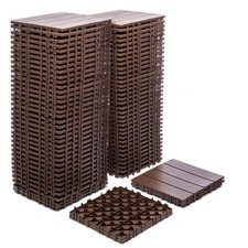 68 Pack Interlocking Deck Tiles 11.42" Waterproof All-Weather Indoor Outdoor Pat