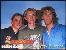 Hanson Taylor Zac Ike  POSTER Centerfold 1133A Nick Carter on back