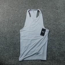 NEW Under Armour Tank Top Mens S White Vanish Energy RUSH Racerback Shirt Gym