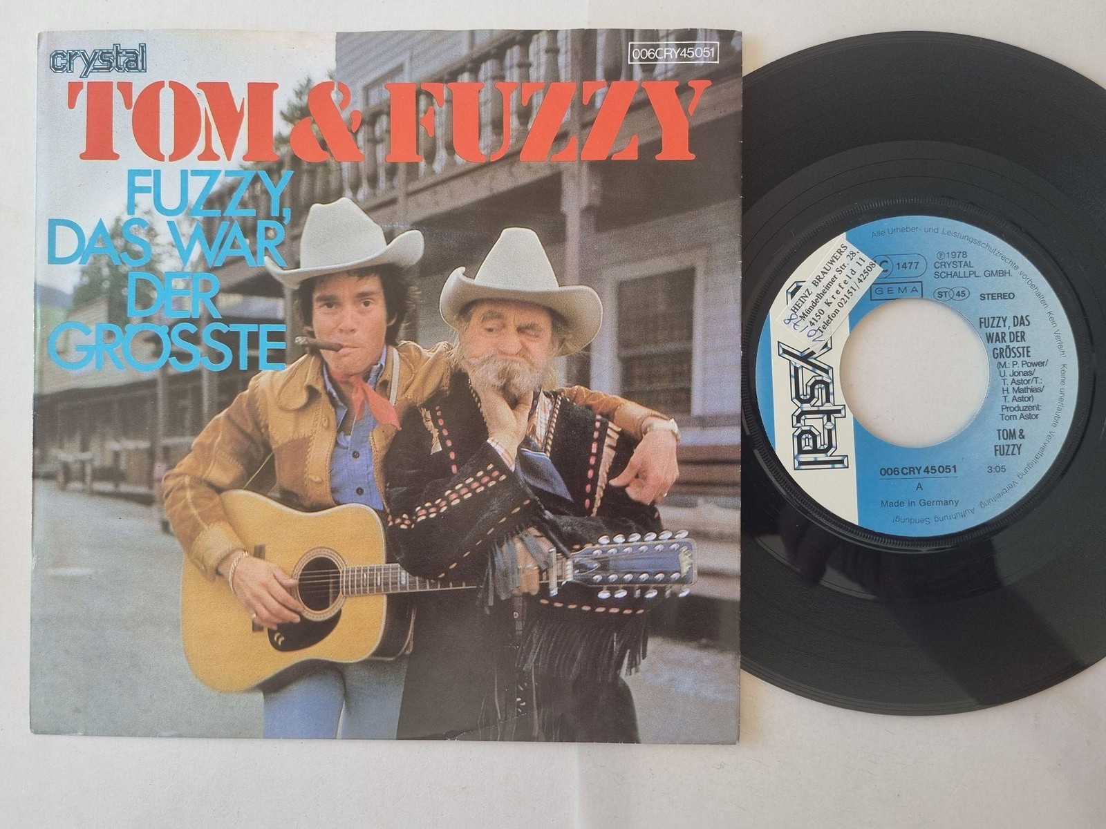 Tom Astor & Fuzzy - Fuzzy, Das War Der Größte 7'' Vinyl Germany