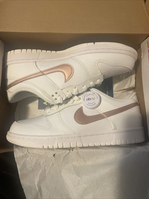 Nike Dunk Low White/Mtlc Bronze (DH9765 100)