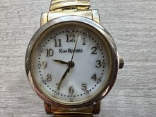 Kim Rogers Ladies Gold-Tone Watch KR5279GD Mother of Pearl Dial NEW BATTERY