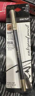 MILANI ~ Stay Put ~ Waterproof Eye Liner Pencil - STAY WITH SLATE 02-HTF-SEALED