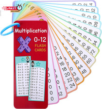 14Pcs Multiplication Flash Cards 0-12 Times Table Flash Cards Math Flashcards fo