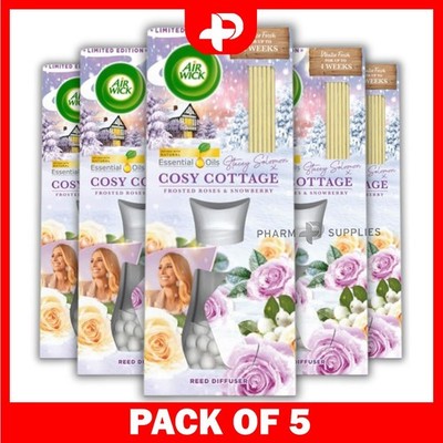 Air Wick Reed Diffuser Lufterfrischer Cosy Cottage Ätherische Öle 5er Pack