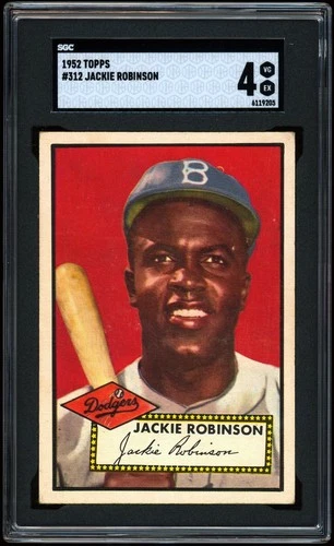 1952 Topps #312 Jackie Robinson SGC 4 - CENTERED