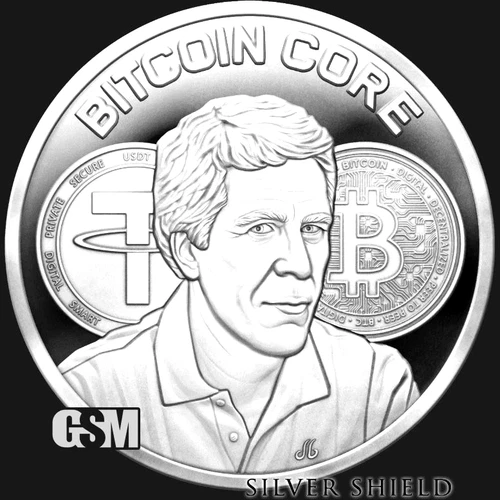 BITCOIN CORE - BTC 1oz .999 Silver Shield 2026  MicroMintage  of 331