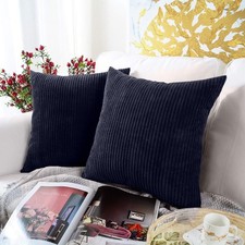 SET OF 2,4 LARGE LUXURY CRUSHED VELVET CUSHION COVER DECORATIVESOFA PILLOW CASES