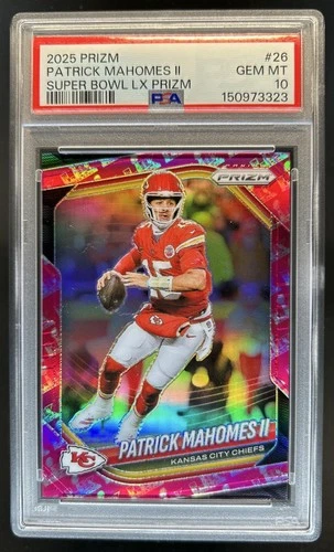 2025 Panini Prizm Patrick Mahomes II Super Bowl LX #/60 Chiefs PSA 10 GEM MINT
