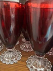 (12)Vintage Anchor Hocking Berwick Boopie Ruby Red Juice Cordial Glasses Goblets