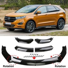 Car Front Bumper Lip Spoiler Splitter Body Kit Glossy Black For Ford Edge 07-24 Car Front Bumper Lip Spoiler Splitter Body Kit Glossy Black For Ford Edge 07-24