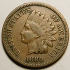1880 Indian Head Cent Penny VG - F  "Not Cleaned -Actual Coin Pictured"