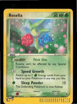 Roselia 9/97 Holo Rare Dragon Pokemon Holo Heavily Played