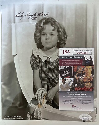SHIRLEY TEMPLE BLACK Autographed Hand SIGNED 8x10 PHOTO JSA
