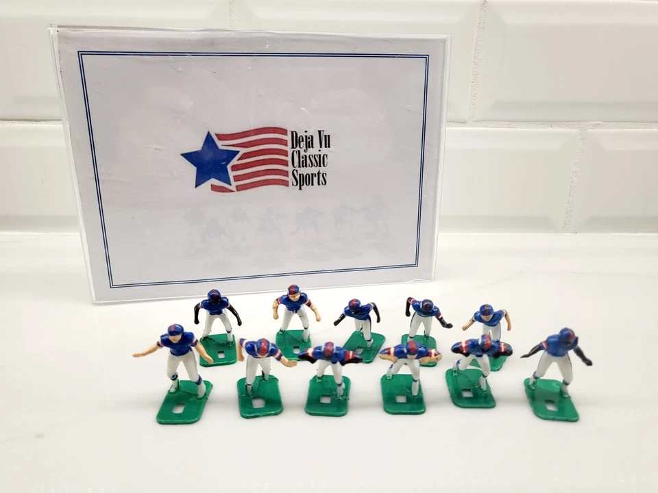 Conjunto de 11 uniformes azules electrónicos de jugadores de fútbol americano Tudor New York Giants de colección Foto 2 de 4