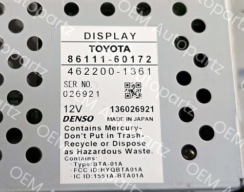 Lexus LX470 2003-2007 Multi Display Navigation touch screen 86111-60172 Oem Used - Picture 3 of 23