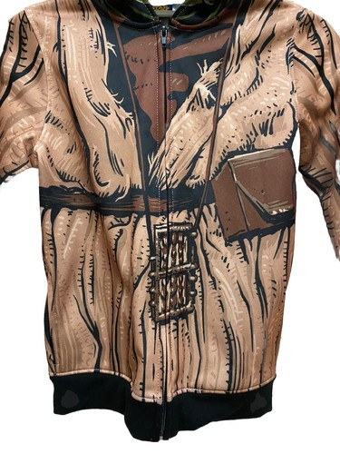 Star Wars Yoda Sublimated Zip Costume Hoodie Christmas NWOT S-check Measurement - Picture 3 of 7
