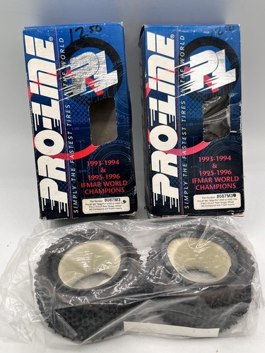 4 Vintage RC Buggy Tires Pro-Line 8087M3 Steep Pin 2/4WD Rear 2.15-2.2” ~ NOS - Picture 1 of 3