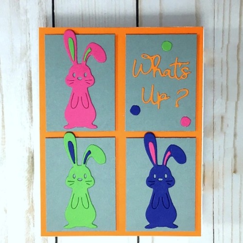 What’s Up? Hase Duo mit Karottenrahmen Stanzformen - Ostern Frühling Blumen - Bild 7 von 15