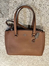 Auth Coach 36881 Stanton 26 Carryall Crossgrain Leather Satchel/Crossbody