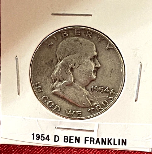 1954-D 50C Franklin Half Dollar VG Condition (010)