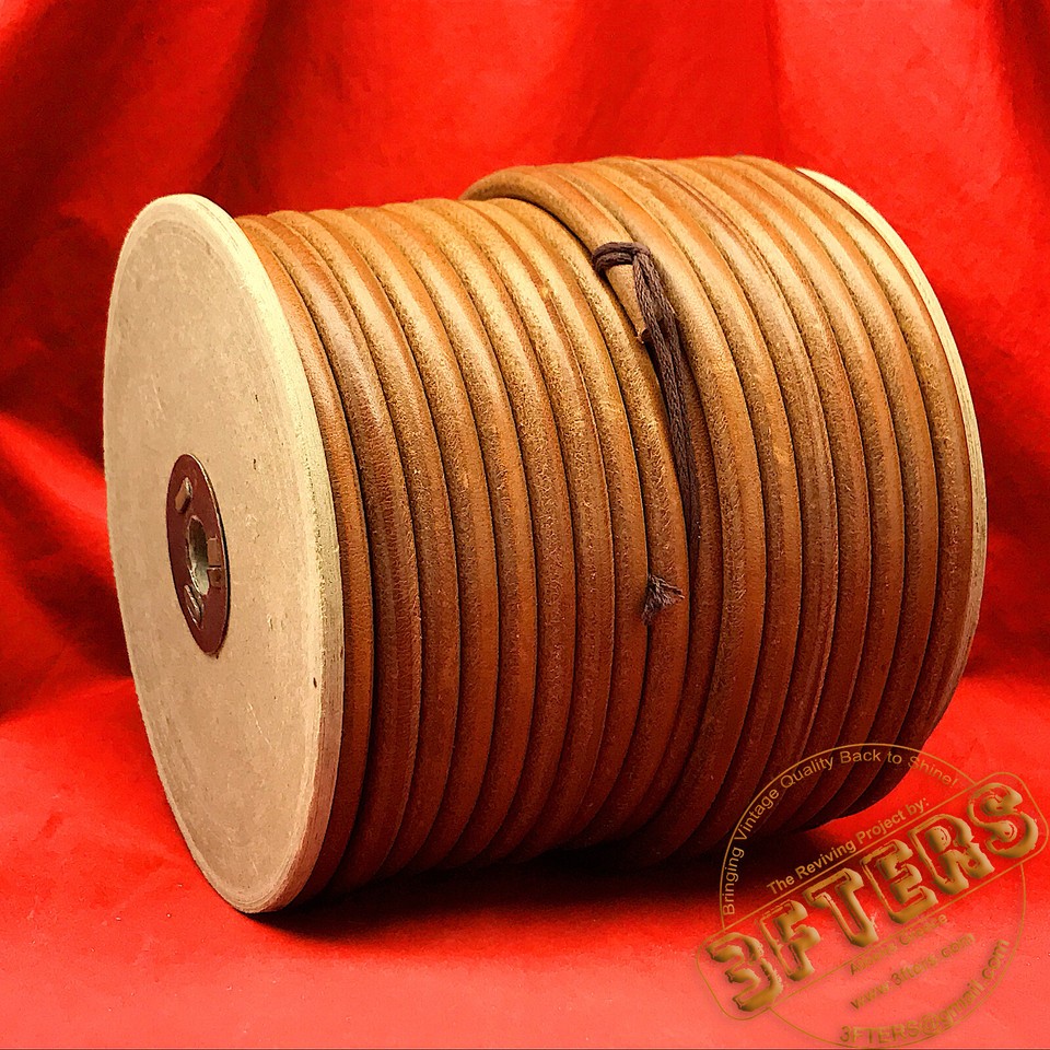 Original VTG SINGER USA High Grade Round Leather Belting 1/4" 6mm