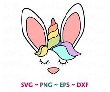 Easter Unicorn bunny SVG, Unicorn svg files, SVG files cricut, Digital download