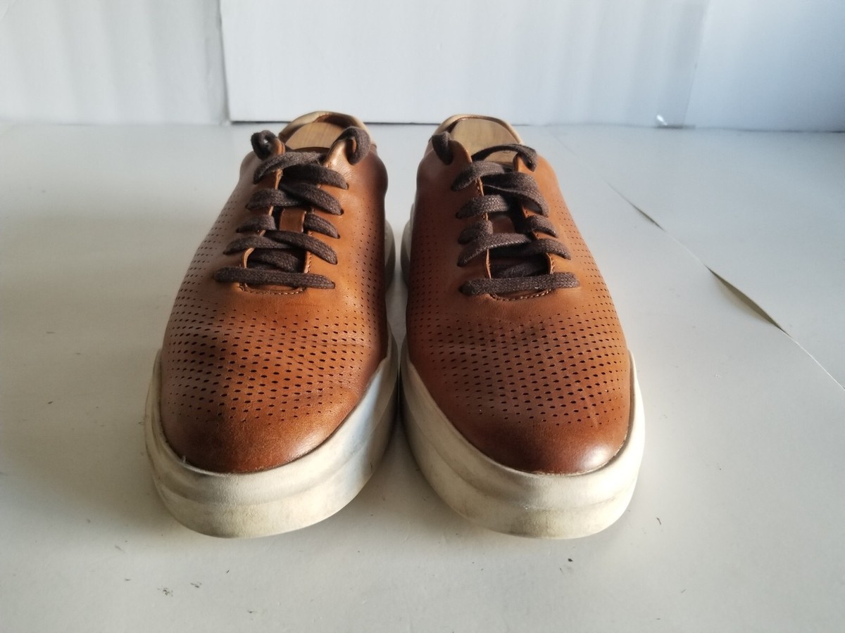 COLE HAAN GrandPro ベージュレザーシューズ Cole Haan C31218 GrandPrø Rally Laser Cut Sneaker British Tan Mens