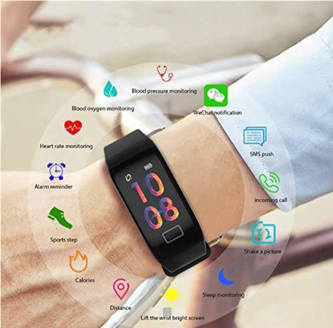 Smartwatch orologio cardiofrequenzimetro da polso y1 sport cardio universale foto 2