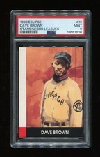 DAVE BROWN 1990 ECLIPSE STARS OF THE NEGRO LEAGUES #12 - PSA 9 MINT