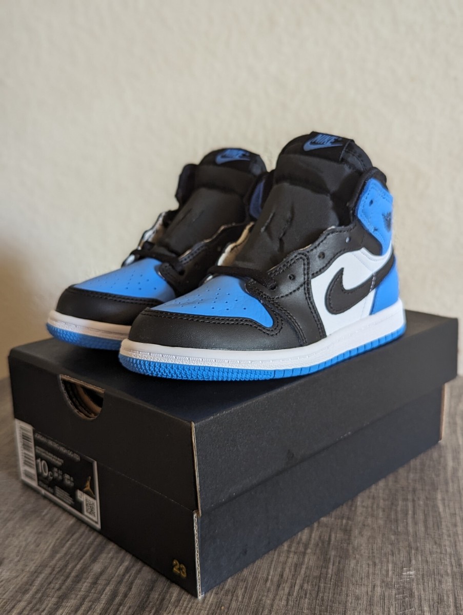 Air Jordan High Retro OG UNC Toe Toddler Size 10C DZ5485-400 NEW