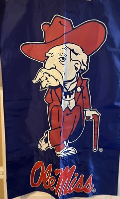 Ole Miss Rebels Vintage Banner Outdoor Flag Colonel Col Reb 43.5X27 ...