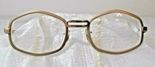 Vintage Universal Rx Bifocal Eyeglasses 5 1/2 Gold Tone Metal Full Rim 48-20