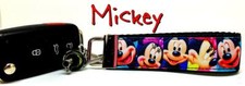 Mouse Key Fob Wristlet Keychain 1"wide Zipper pull Camera strap handmade