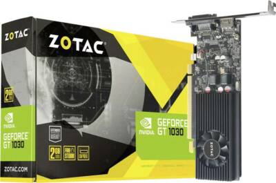 Grafikkarte 2GB ZOTAC GeForce GT 1030 HDMI DVI PCI-e 3.0 Single-Slot OVP NEU