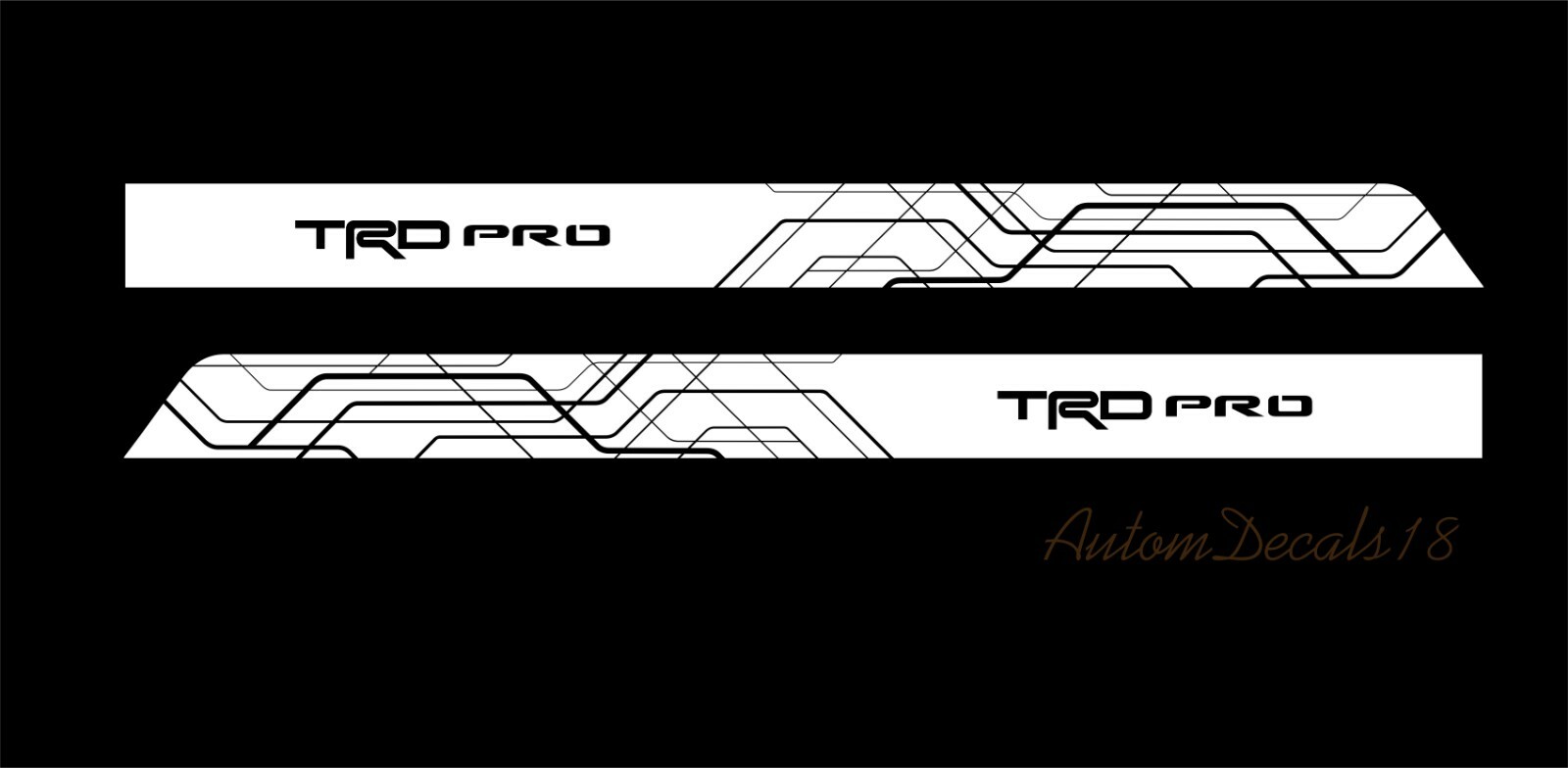 2016 2023 Toyota TRD PRO Side Rocker Panel graphics stripe