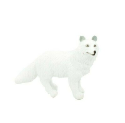 Fox, Arctic, White, Very Nice Plastic Animal, Toy, Kids, Realistic