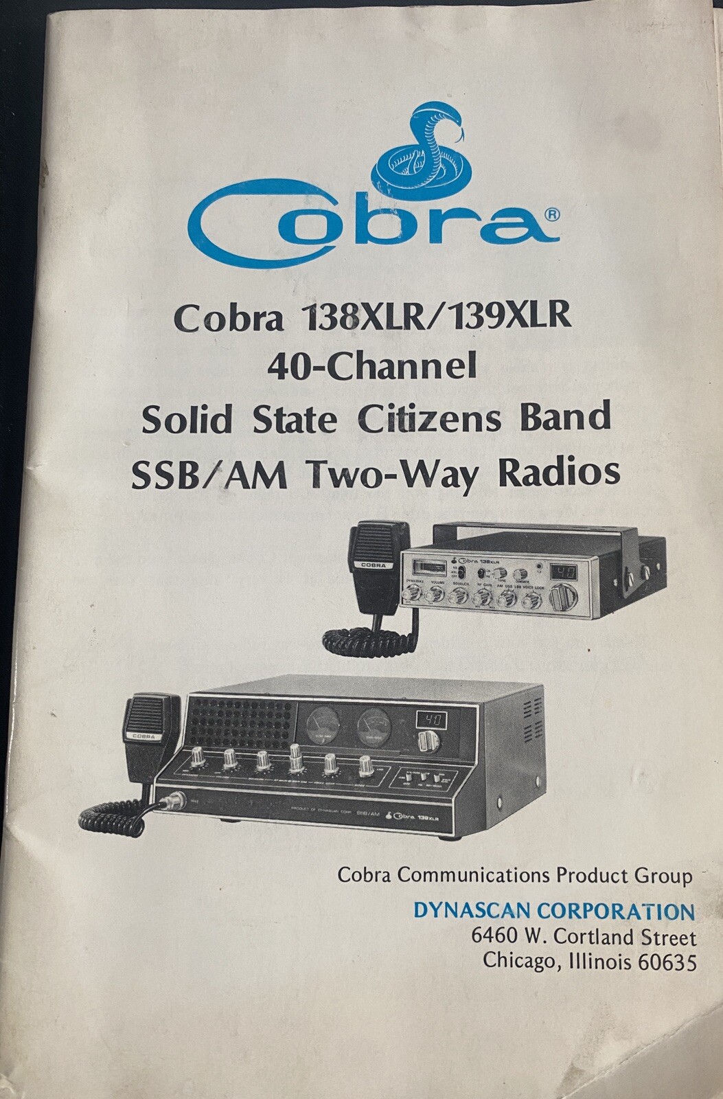 1977 COBRA CB RADIO ORIGINAL FACTORY OWNERS INSTRUCTION MANUAL 138XLR