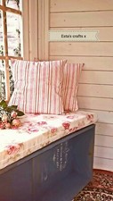 Seat Pads shabby chic  CUSTOM ORDERS campervan BOAT garden bench WINDOW SEATS 