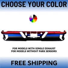 NEW Choose Your Color Rear Bumper For 2019-2025 GMC Sierra Chevrolet Silverado