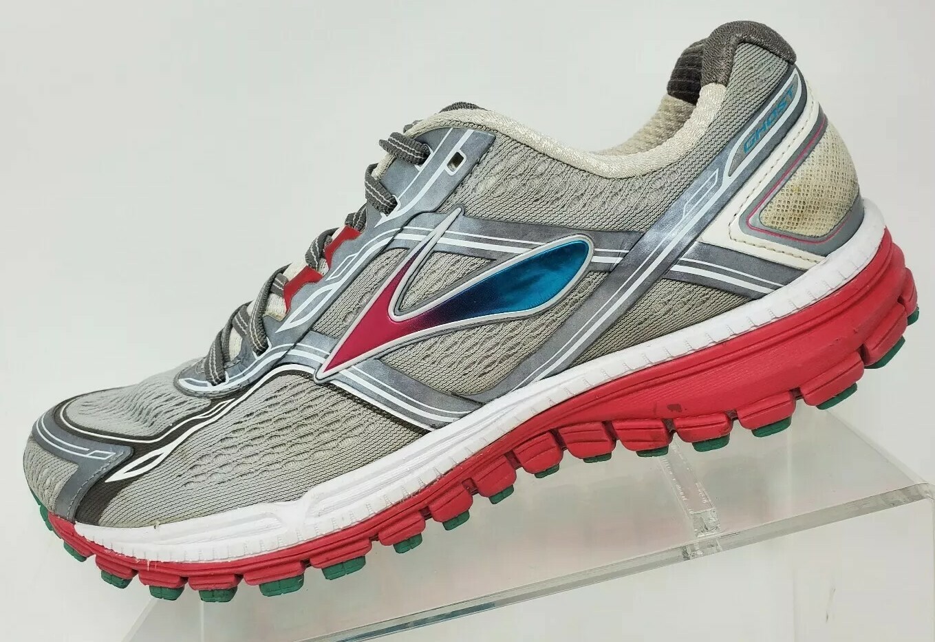 Brooks Ghost 8 Womens Running Shoes Charcoal Violet Pink US 10.5 B thumbnail 2