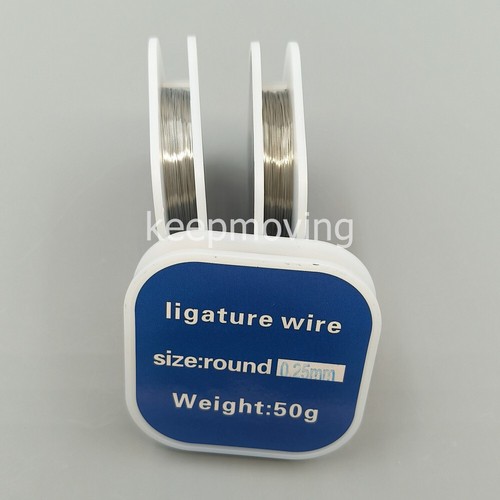 Bobina chirurgica linea filo legatura ortodontica dentale rotonda 25mm/.010" 50g 1 rotolo - Foto 5 di 22